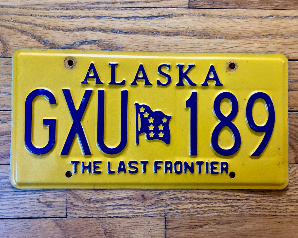 Alaska the Last Frontier License Plate Etsy New Zealand