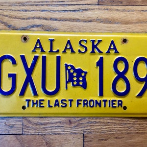 Alaska &quot;The Last Frontier&quot; License Plate