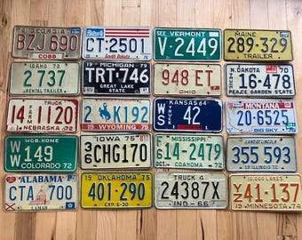 Vintage 20 Pack of License Plates From (1979 Or Earlier)