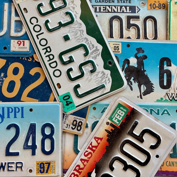 Vintage Authentic License Plates - All States Available & More In Craft Condition - 20 Years or Older