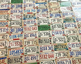 Mixed Lot of 100 Craft Condition Alabama License Plates