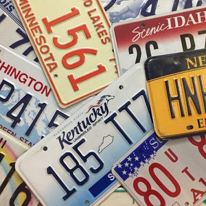 Placas autênticas - Todos os estados disponíveis + Ilhas Virgens dos EUA, DC, Caribe, México, Canadá e muito mais!