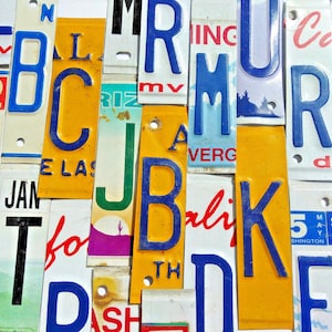 Pick Your Letters -Flat and Embossed License Plate Letters and Numbers for Signs and Arts and Craft Projects