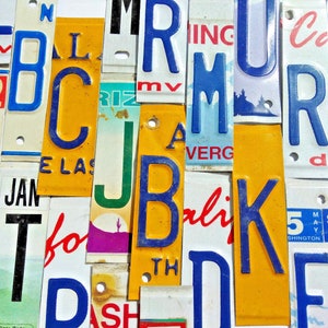 Pick Your Letters -Flat and Embossed License Plate Letters and Numbers for Signs and Arts and Craft Projects