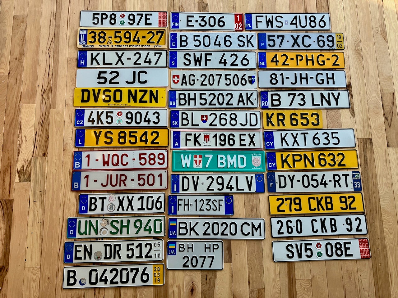 European license plate font