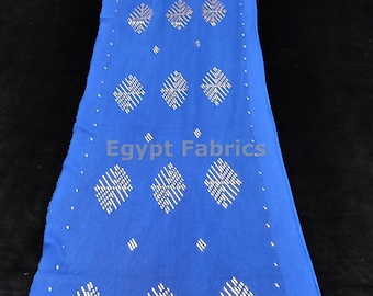 Egyptian Golden Blue Assiut Shawl Veil