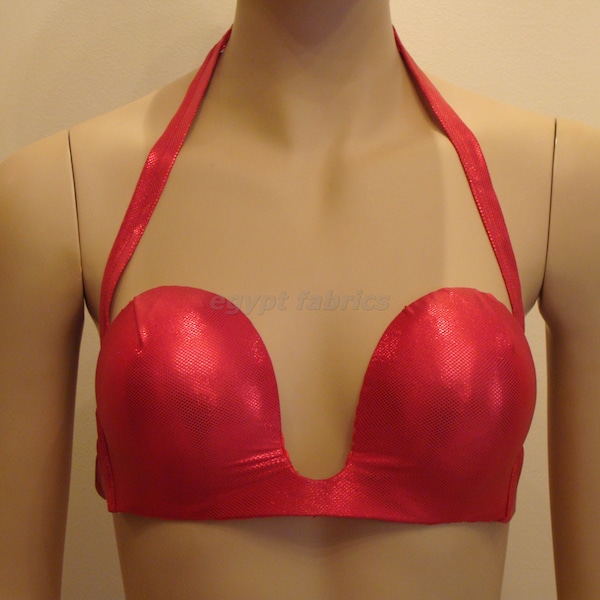 Egyptian Belly Dance Red Solid Dina Bra Bras Pick Color