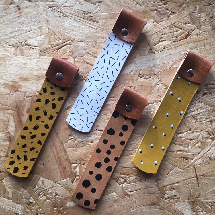 Handmade Personalised Leather Bookmark 20 Designs Leather Etsy UK