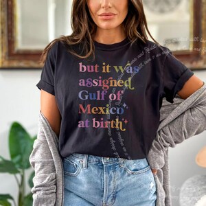 Team Gulf of Mexico America golfo de anti trump democrat liberal shirt tee t-shirt shirt tshirt apparel gift anti-fascist fascist fascism fragile masculinity 1569 dissent anti-elon elon musk deport progressive woke political support immigrants immigration rainbow colorful font words letter design retro vintage cute girly funny joke girl trans transgender support pronoun they them