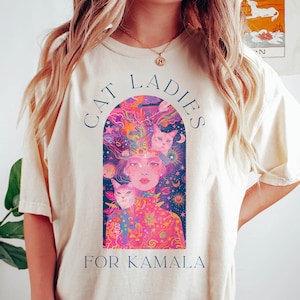 Kamala Cat Ladies for Harris, Cat Ladies for Kamala Shirt, Kamala Harris 2024, Harris 47, Childless Cat Lady Kamala DNC Vote Madam President