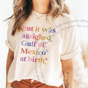 Team Gulf of Mexico America golfo de anti trump democrat liberal shirt tee t-shirt shirt tshirt apparel gift anti-fascist fascist fascism fragile masculinity 1569 dissent anti-elon elon musk deport progressive woke political support immigrants immigration rainbow colorful font words letter design retro vintage cute girly funny joke girl trans transgender support pronoun they them
