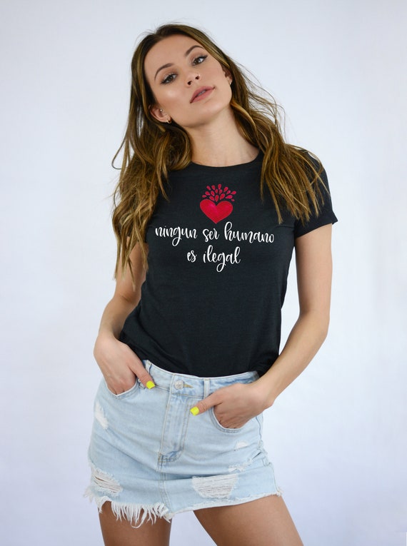 Pro Immigration T-Shirt No Human Is Illegal Spanish Gift Pro Immigration T-Shirt No Human Is Illegal Spanish Gift