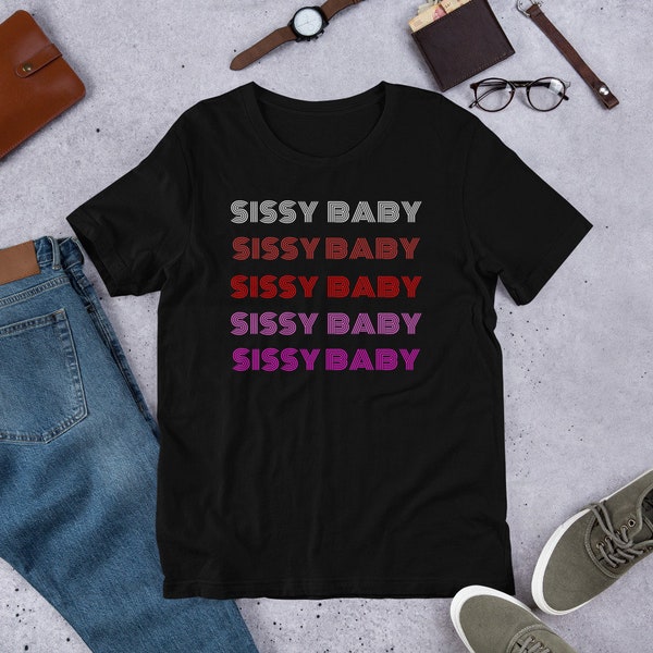 ABDL / TBDL Sissy Baby Feminization Sissification Kink Short-Sleeve Unisex T-Shirt - Sissy Punishment Outfit - Age Play Apparel