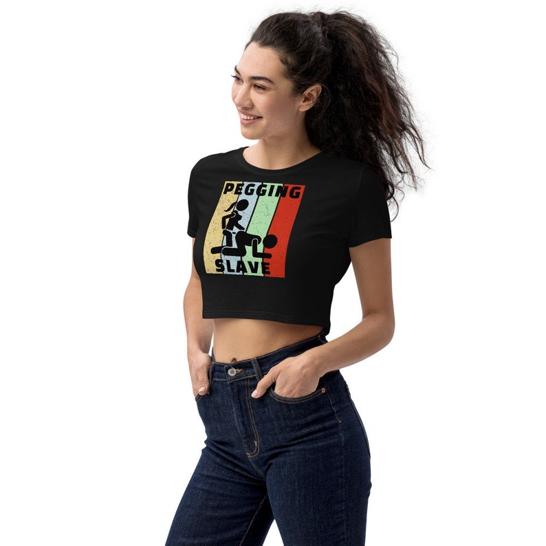 Pegging Slave Organic Crop Top Submissive Clothing Sissy Punishment Outfit BDSM Gear For Her