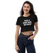 Fuck A Baby Into My Pussy Women’s Organic Crop Top - Breeding Kink - BDSM Gear For Women - Submissive Clothing