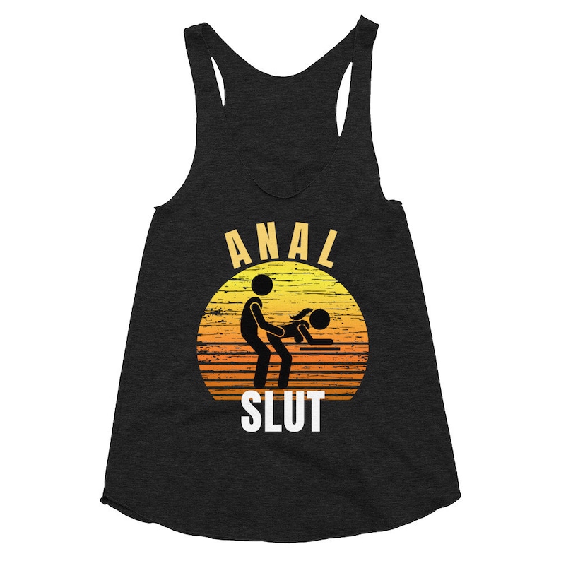 Anal Slut Womens Anal Sex TriBlend Racerback Tank BDSM