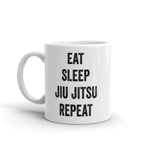 Eat Sleep Jiu Jitsu Kubek - BJJ - Prezent Sztuki Walki