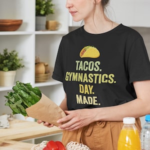 Camiseta unisex Tacos Gymnastics - Regalos de gimnasta - Danza linda - Divertido