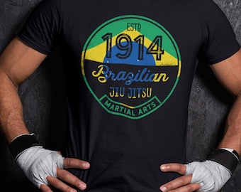1914 Brazylijskie Jiu Jitsu Unisex T-shirt - Sztuki walki - Prezenty - Jujitsu Brazylia