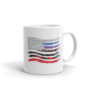 Jiu Jitsu Belts Flag Mug - Coffee - Belts - Brazilian BJJ Instructor - Jujitsu