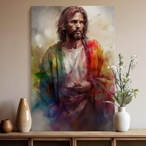 Custom Canvas Christian Wall Art, Jesus Canvas Art, Religious Wall Art, Jesus Christ Portrait, Christian Home Decor