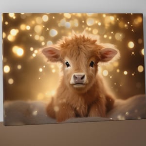 Highland Cow Wall Art | Highland Cow Poster | Highland Cow Art | Extra Large Wall Art - V11