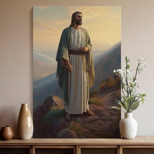 Custom Canvas Christian Wall Art, Jesus Canvas Art, Religious Wall Art, Jesus Christ Portrait, Christian Home Decor, Inspirational Jesus