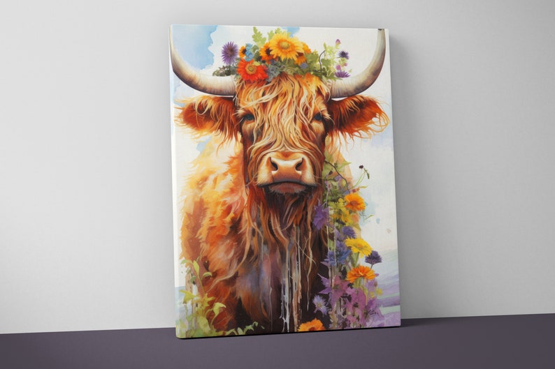 Highland Cow Wall Art Highland Cow Print Animal Wall Art Etsy