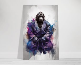 Poster Gorilla Jiu Jitsu – Art mural BJJ Arts martiaux
