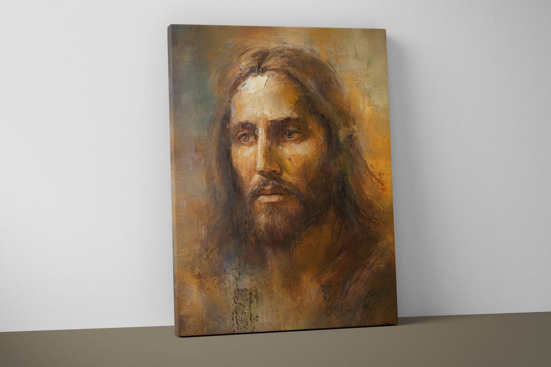 Jesus Christ Canvas Art Modern Christian Catholic Decor Christ Portrait