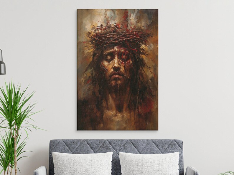 Jesus Christ Portrait Canvas, Christian Religious Wall Art - Etsy