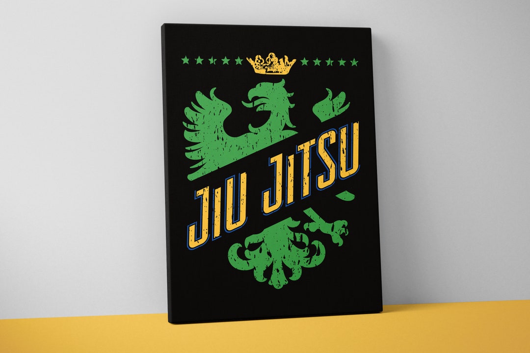 Eagle Jiu Jitsu Mounted Canvas BJJ Wall Art Brazilian Etsy