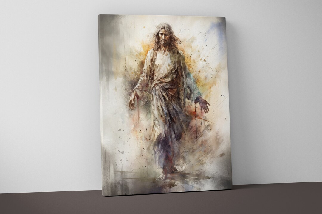 Jesus Christ Canvas Art Modern Christian Catholic Decor Christ Portrait ...