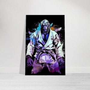 Jiu Jitsu Poster - Martial Arts - JuJitsu - Brazilian Jiu-Jitsu Wall Art - Decor Gifts - BJJ Print - Gorilla - V8