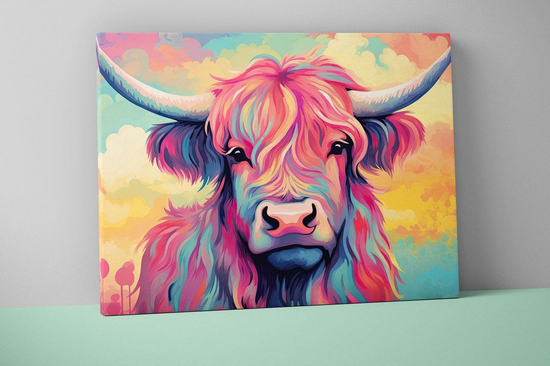 Highland Cow Wall Art Farmhouse Wall Decor Highland Cattle Wall Art