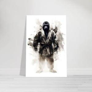 Jiu Jitsu Poster - Martial Arts - JuJitsu - Brazilian Jiu-Jitsu Wall Art - Decor Gifts - BJJ Print - Gorilla - V7