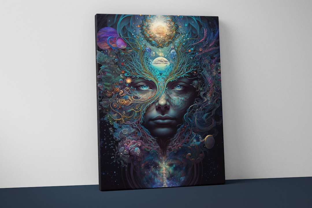 Psychedelic Canvas Wall Art - Trippy Decor, Groovy Print - Etsy