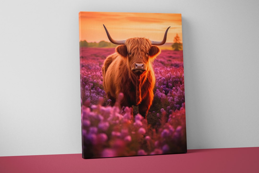 Highland Cow Wall Art Highland Cow Art Wall Art Print Farmhouse Wall