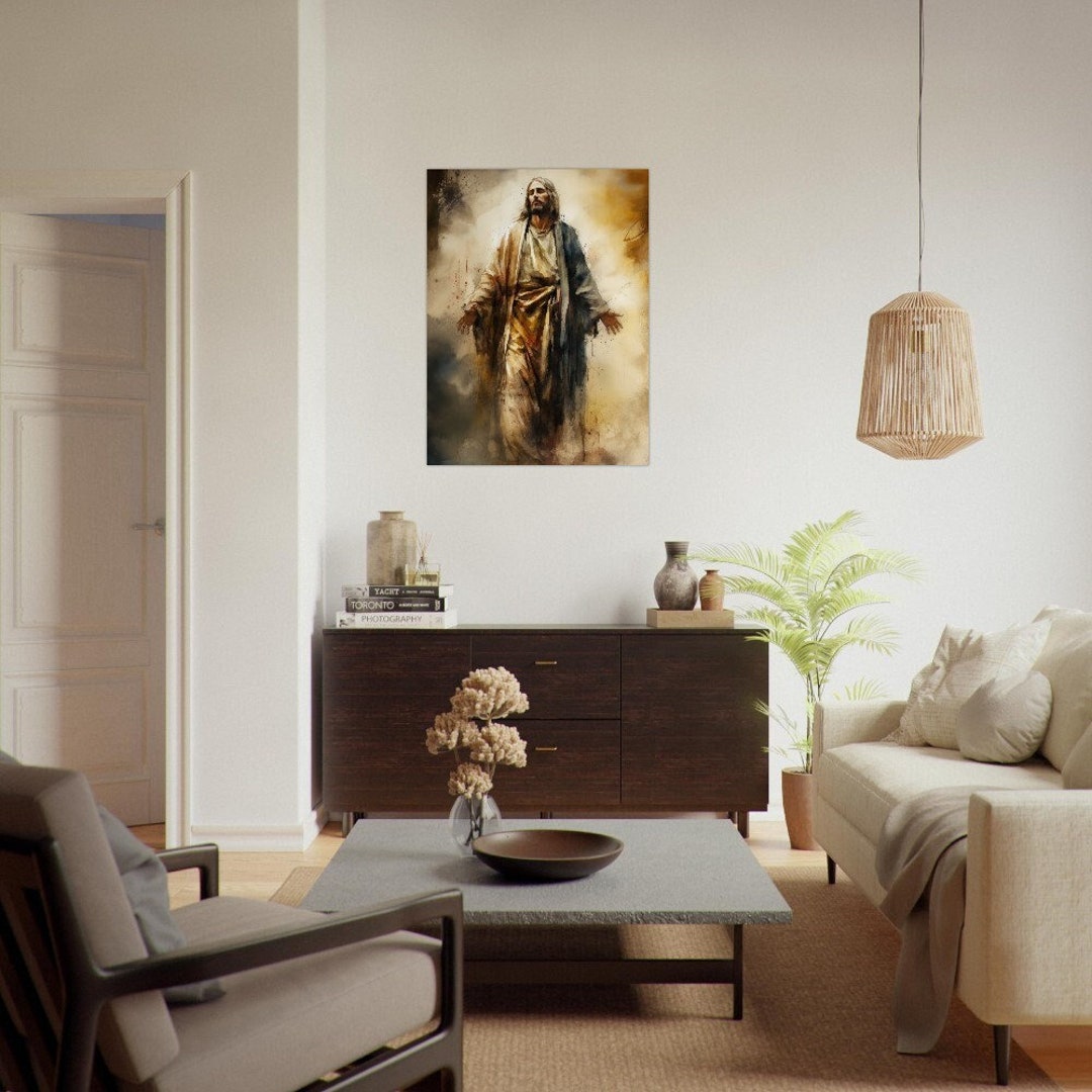 Jesus Christ Poster Wall Art - Modern Christian Catholic Decor - Christ ...