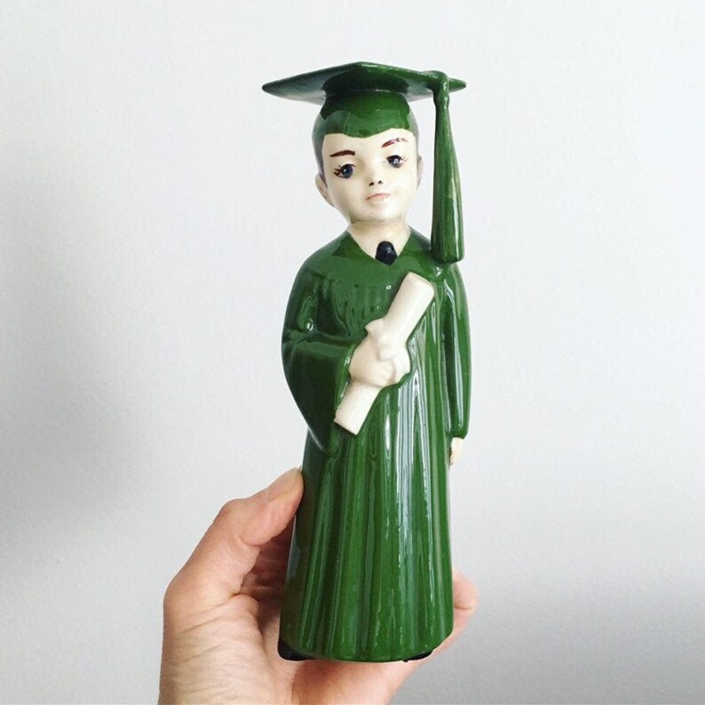 Vintage Ceramic Graduate Figurine Graduation Gift MCM Ceramics Etsy