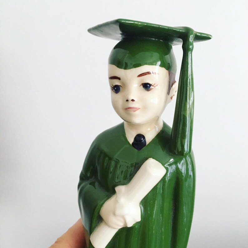 Vintage Ceramic Graduate Figurine Graduation Gift MCM Ceramics Etsy