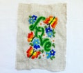 Love Crewel Embroidery Art Completed Butterflies Flowers, WonderArt Stitchery, Vintage Crewel Kit Flower Power Hippie Kitsch Wall Decor
