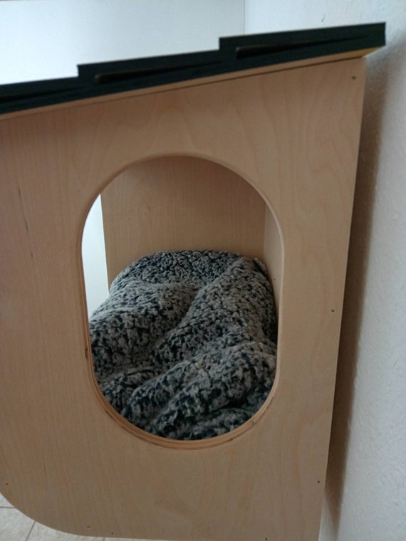 Wall Mounted Cat Bed Cottage Various Colors Small Animal Pet House Climbing Wall Steps Shelfs Shelves Perches Platforms Furniture Supplies