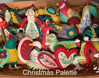 Twelve Days Ornaments, Complete Set- Made to Order