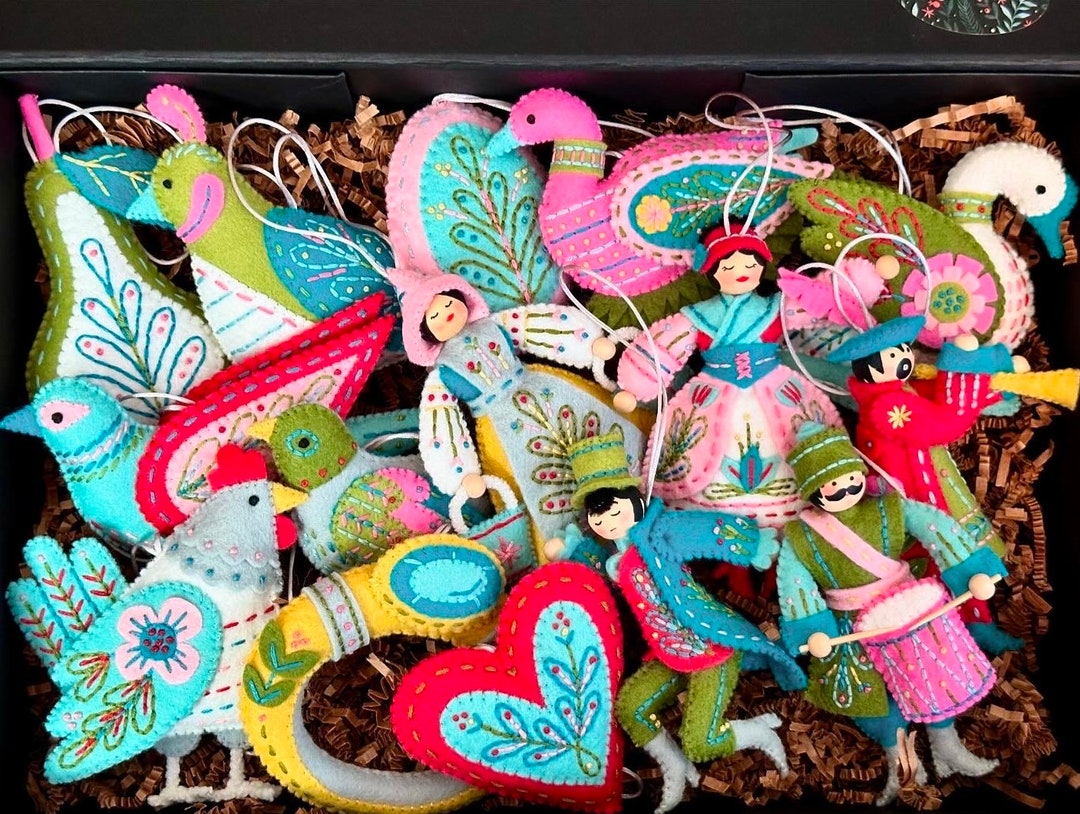 Twelve Days Ornaments, Complete Set- Made to Order - Etsy