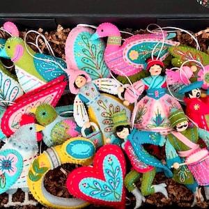 Twelve Days Ornaments, Complete Set- Made to Order