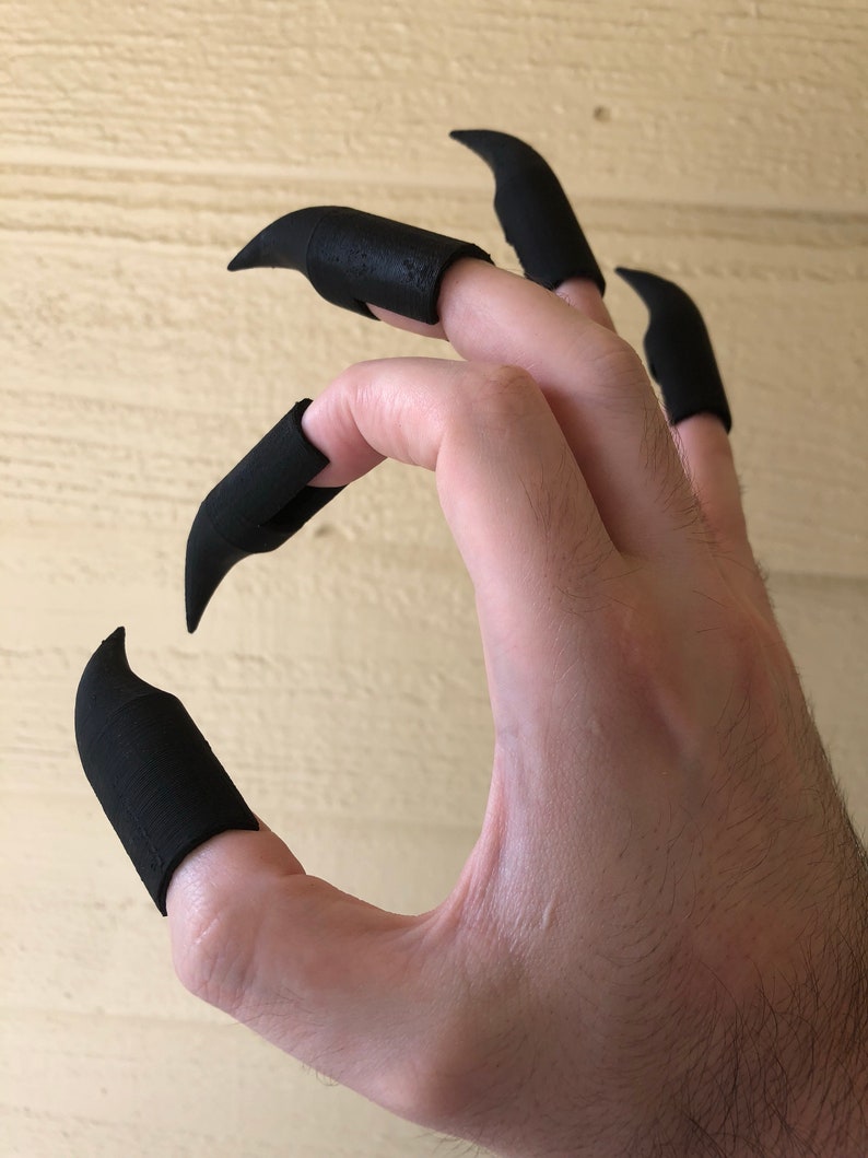Black Panther/Catwoman Hand/Glove Claw Set 3D Printed Black Etsy