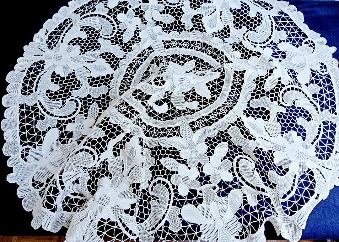 ANTIQUE Italian Needle Lace Needlework Handwork Etsy