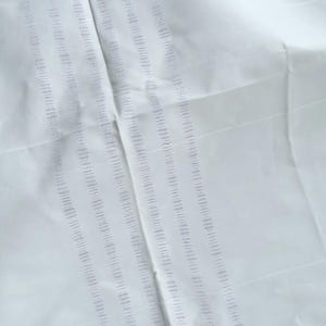 Vintage linen tablecloth, soft green lace pattern