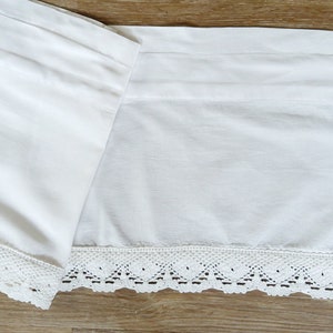 Country house bistro curtain, cotton bobbin lace, curtains/curtain, white